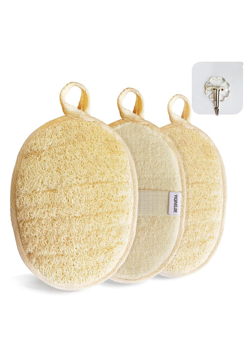 إيكو تولز إسفنجة لوفا طبيعية لتقشير الجسم  مصنوعة من إسفنجة لوفا للاستحمام صديقة للبيئة وقابلة للتحلل البيولوجي، لوفا للنساء والرجال - Image 1