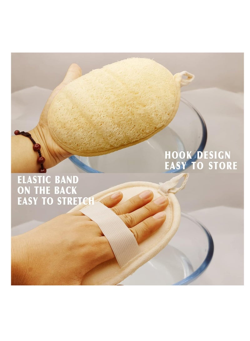 إيكو تولز إسفنجة لوفا طبيعية لتقشير الجسم  مصنوعة من إسفنجة لوفا للاستحمام صديقة للبيئة وقابلة للتحلل البيولوجي، لوفا للنساء والرجال - Image 2
