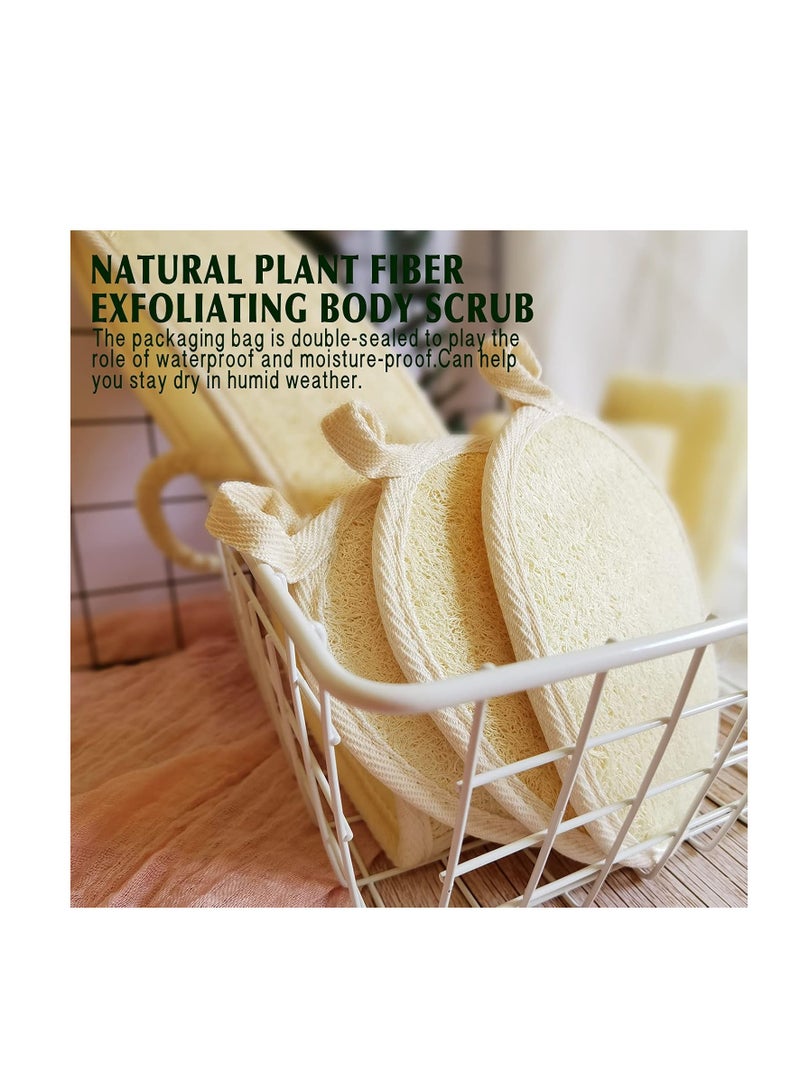 إيكو تولز إسفنجة لوفا طبيعية لتقشير الجسم  مصنوعة من إسفنجة لوفا للاستحمام صديقة للبيئة وقابلة للتحلل البيولوجي، لوفا للنساء والرجال - Image 3