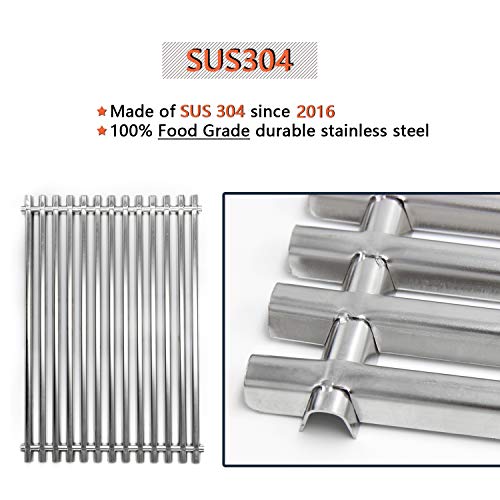 Hongso 65905 304 Stainless Steel Grill Grates for Weber Genesis Silver A, Spirit E & S 200 210 Series, Spirit 500 Gas Grill (with Side Control) replacement parts for 7521 7522 7523 65904, 15" x 11.25 - Image 5