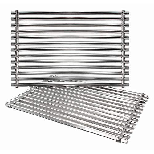 Hongso 65905 304 Stainless Steel Grill Grates for Weber Genesis Silver A, Spirit E & S 200 210 Series, Spirit 500 Gas Grill (with Side Control) replacement parts for 7521 7522 7523 65904, 15" x 11.25 - Image 1