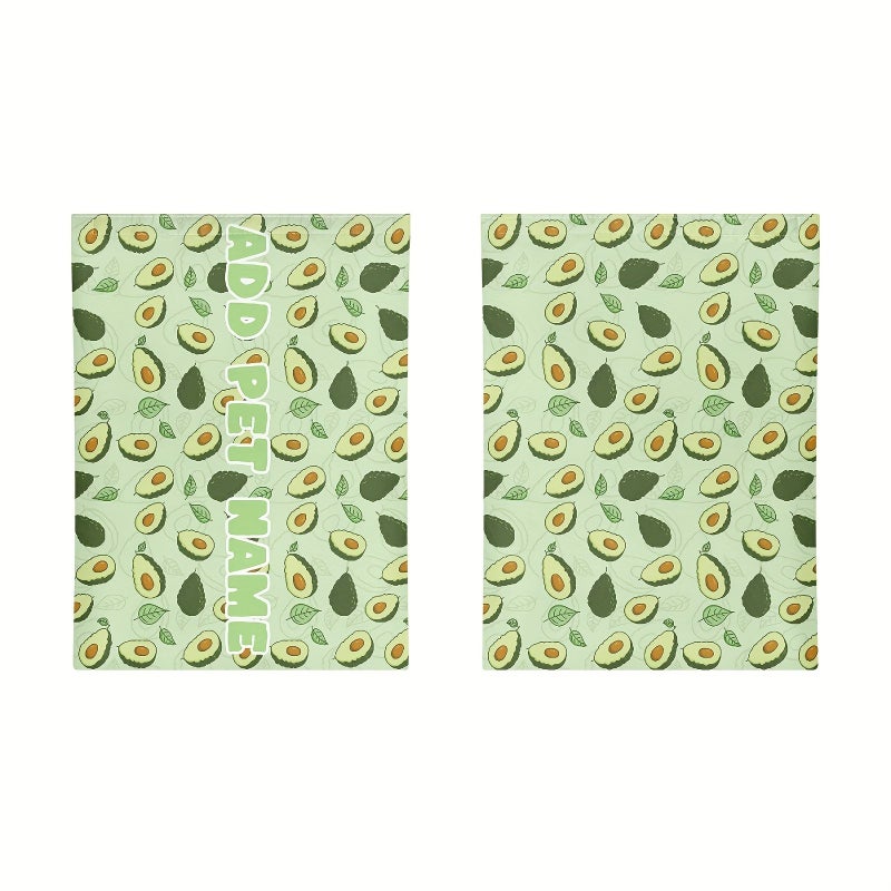 1pc Personalized Cooling Mat for Dogs Cats 15.55x11.42 Inch Avocado Print Washable Self Cooling Pet Pad with Custom Pet Name Style B Hot Summer - Image 4