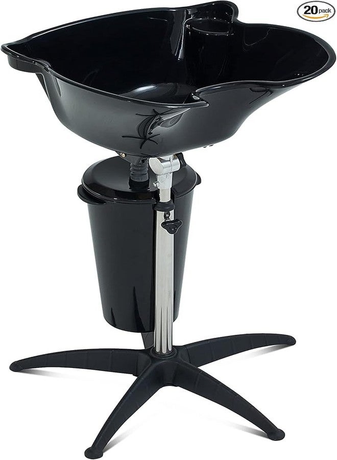 Qtavia Hair Washing Sink, Portable Height Adjustable Salon Deep Shampoo Basin Sink Hair Washing Bowl with Drain Hose for Home Barber Shop Beauty Salon Spa Equipment - Image 3