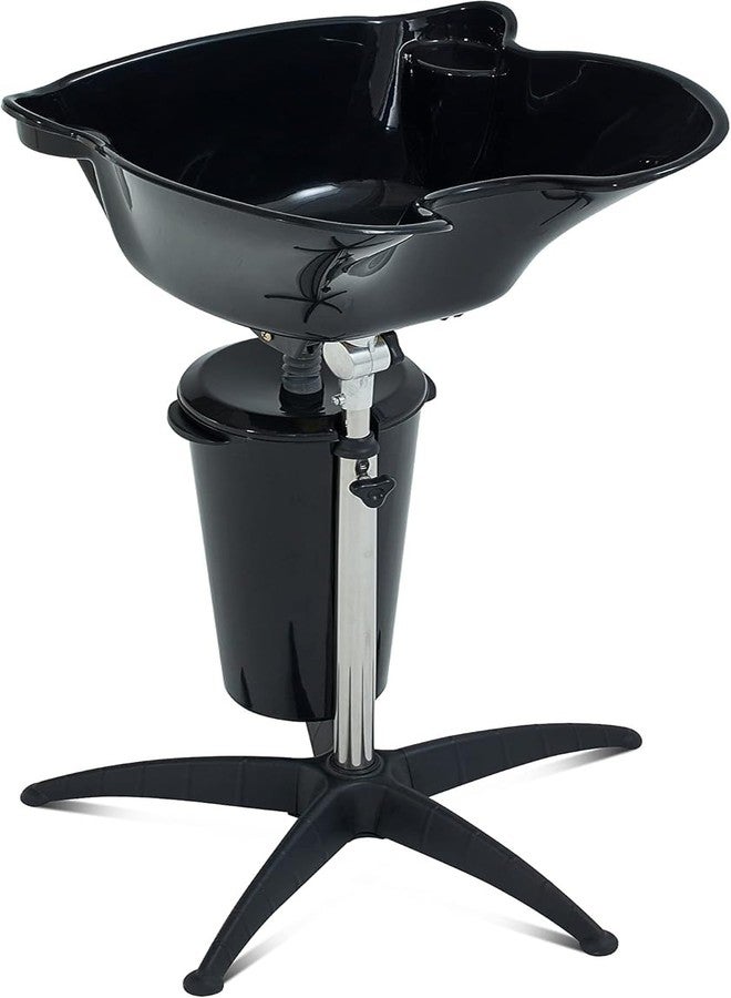 Qtavia Hair Washing Sink, Portable Height Adjustable Salon Deep Shampoo Basin Sink Hair Washing Bowl with Drain Hose for Home Barber Shop Beauty Salon Spa Equipment - Image 1