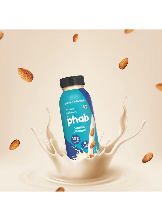 Phab Ready-to-Drink 18g Protein Milkshakes, Healthy & Delicious Pack 6 x 200ml (Vanilla Almond) with No Added Sugar - Image 4