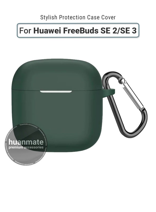 huanmate Stylish Silicone Case Cover For Huawei FreeBuds SE 2/SE 3 Green - Image 1