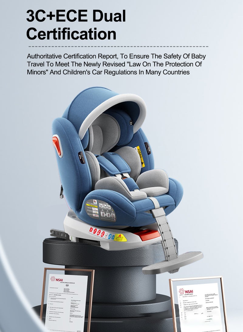 MaBaby Multifunctional Baby Car Seat 360° Rotation Safety Seats Suitable From 0 Months-12 Years With Footrest - Image 2