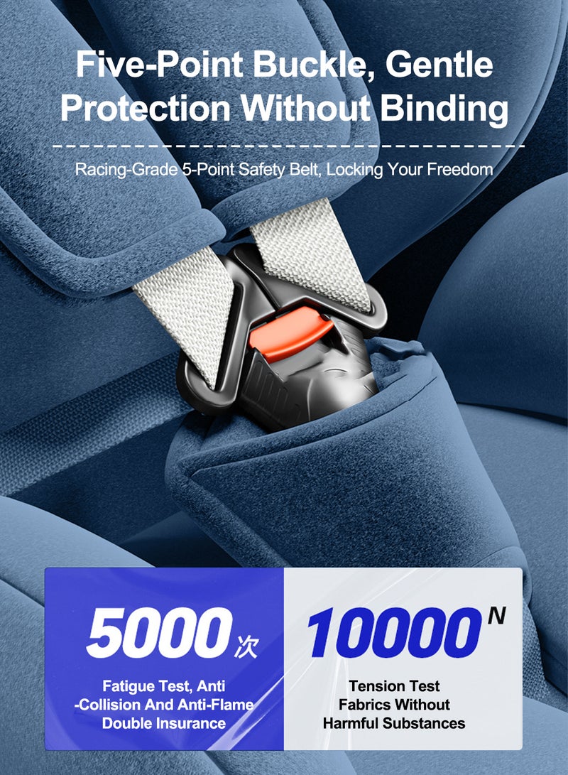 MaBaby Multifunctional Baby Car Seat 360° Rotation Safety Seats Suitable From 0 Months-12 Years With Footrest - Image 5