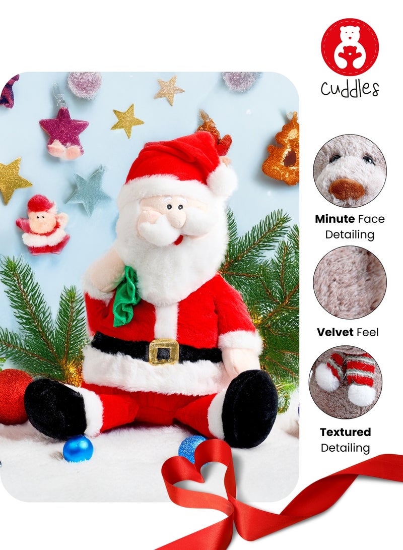 Cuddles Collectible Xmas Santa Plush toy 36cm (Gift plush toys for Boys and Girls) - Image 2