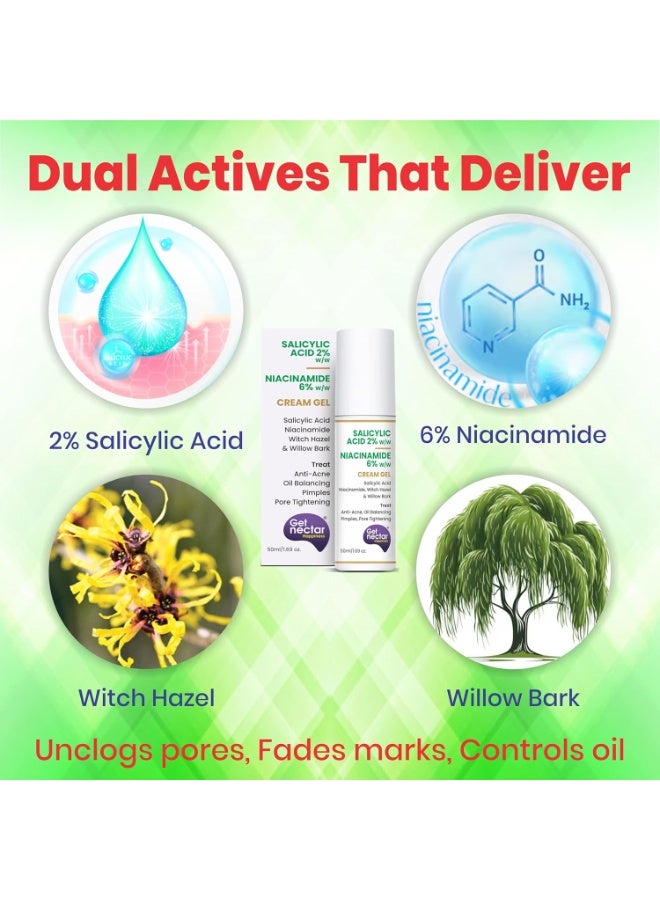 Get Nectar Happiness احصلي على جل "Nectar Happiness" لعلاج حب الشباب، بتركيبة خالية من الزيوت تحتوي على 2% حمض الساليسيليك و6% نياسيناميد؛ يعمل المنتج على معالجة البثور النشطة، وموازنة الإفرازات الدهنية، وتضييق المسام، بالإضافة إلى تفتيح البشرة وتنعيمها (عبوة 50 مل). - Image 4