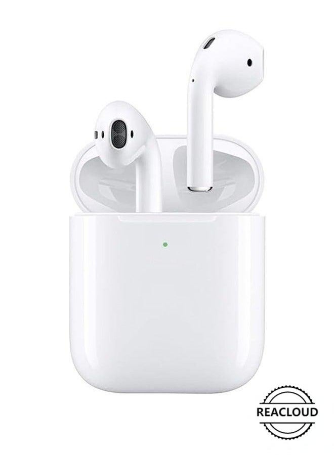 ريا كلود Reacloud Wireless Headset Headphones Immersive Sound Personalized Spatial Audio Compatible With iPhone Android Phone With Lightning Charging Cable Generation white more than 24hrs