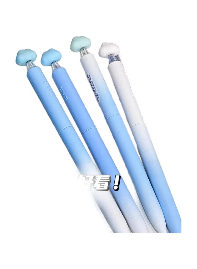 Lopet Cloud Gel Pen, Quick-Drying, High Aesthetic Value, Exam Pen For Students, 0.5Mm Black Pen, Smooth Writing For Middle School Students, Black Ink Pen, Signature Pen, Ballpoint Pen, 4 Pcs, Lt-1397 - Image 1