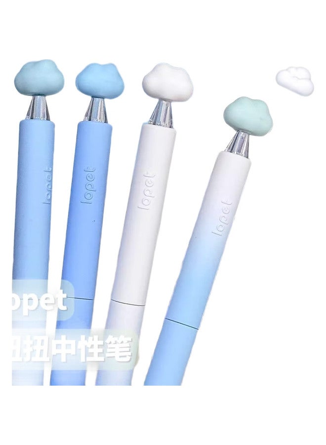 Lopet Cloud Gel Pen, Quick-Drying, High Aesthetic Value, Exam Pen For Students, 0.5Mm Black Pen, Smooth Writing For Middle School Students, Black Ink Pen, Signature Pen, Ballpoint Pen, 4 Pcs, Lt-1397 - Image 3