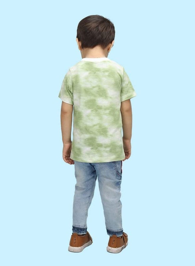 Nusyl Infants Green Baby Pandas Printed Tie & Dye Tshirt -NUITDTSH0221 - Image 3