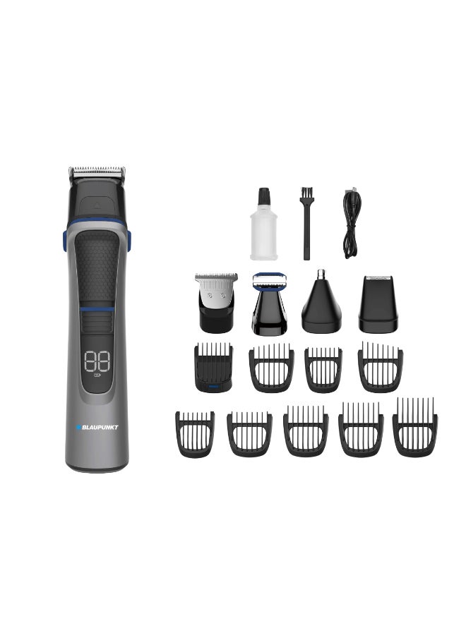 Blaupunkt - 14 In 1 Trimmer And Shaver Kit, 3 Trimmer Heads, Micro Shaver, Body Groomer, Lcd Display, Srm614 - Image 1
