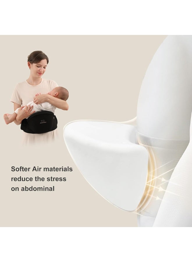 بيبامور Baby Carrier with Hip Seat, All-Position Breathable Mesh Hip Seat  Carrier - Image 5