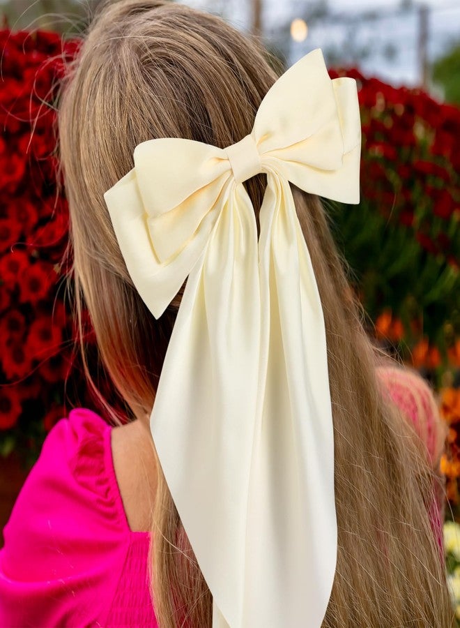 Hoteam 16 Pcs Silky Satin Hair Bows Bulk for Women Large Hair Ribbons Oversized Bows Oversized Long Tail Large Bow-knot Clips Accessories Gifts(Classic) - Image 4