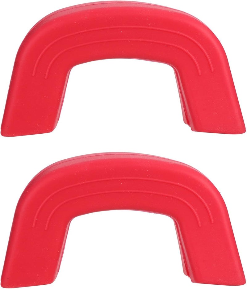Pot Holder Heat Resistant Silicone Pot Ear Assist Holder Cover Large Red Non-Slip for Kitchen Cooking and Outdoor Picnic 1 Pair - Image 1