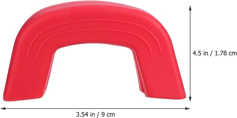 Pot Holder Heat Resistant Silicone Pot Ear Assist Holder Cover Large Red Non-Slip for Kitchen Cooking and Outdoor Picnic 1 Pair - Image 2