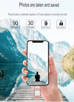 AROAQ 32GB USB Flash Drive, Shock Proof Durable External USB Flash Drive, Safe And Stable USB Memory Stick, Convenient And Fast I-flash Drive for iphone, (32GB Silver Gray)  - Image 2