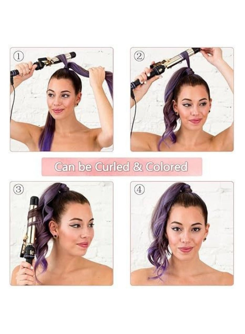 إستيل وصلات ذيل الحصان، وصلات ذيل الحصان بشعر طبيعي 100%، قطعة شعر حقيقية مع معجون سحري ومشط للنساء - Image 5