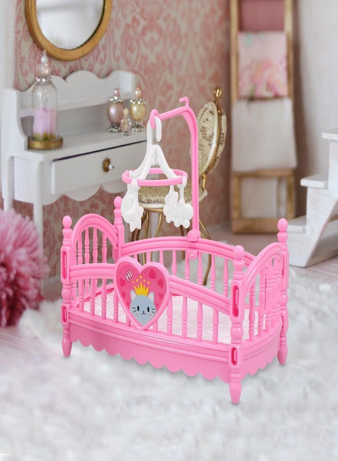 TOYANDONA 2pcs Mini Doll Cribs, Miniature Doll Beds Dollhouse Crib with Mobile for Mini House Furniture Set Miniature Dollhouse Furniture Accessories Model Decoration - Image 5