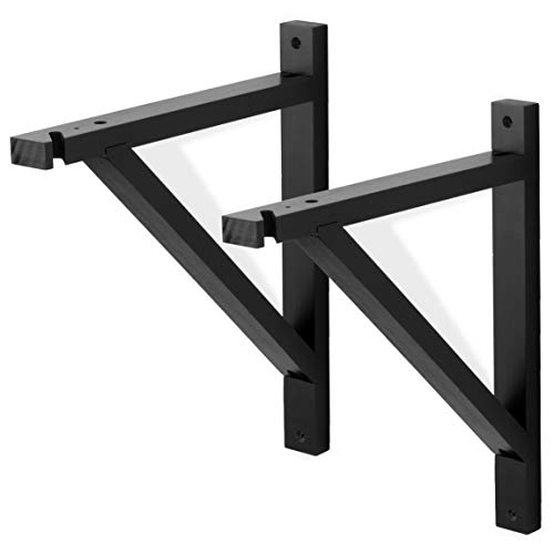 Rustic State Wall Mount Wooden Triangle Sconce Bracket for Hanging Plug in Pendant Light Lamp Cord Kit Fixture - DIY Shelf Project - Decorative Wall Plant Hanger - Black - Set of 2 - Image 1