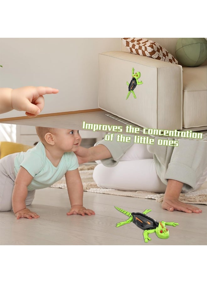 Soofam Wall Crawler Gecko, Remote Controlled Crawling Chameleon, Remote Control Wall Gecko with Luminous Eyes, Realistic Lizard Robot Toy Gifts for Children Boys Girls 3 4 5 6 7 8 - Image 3