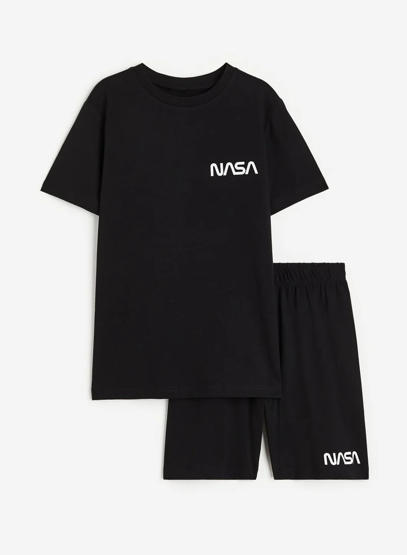 H&M Kids Nasa T-Shirt & Shorts Set