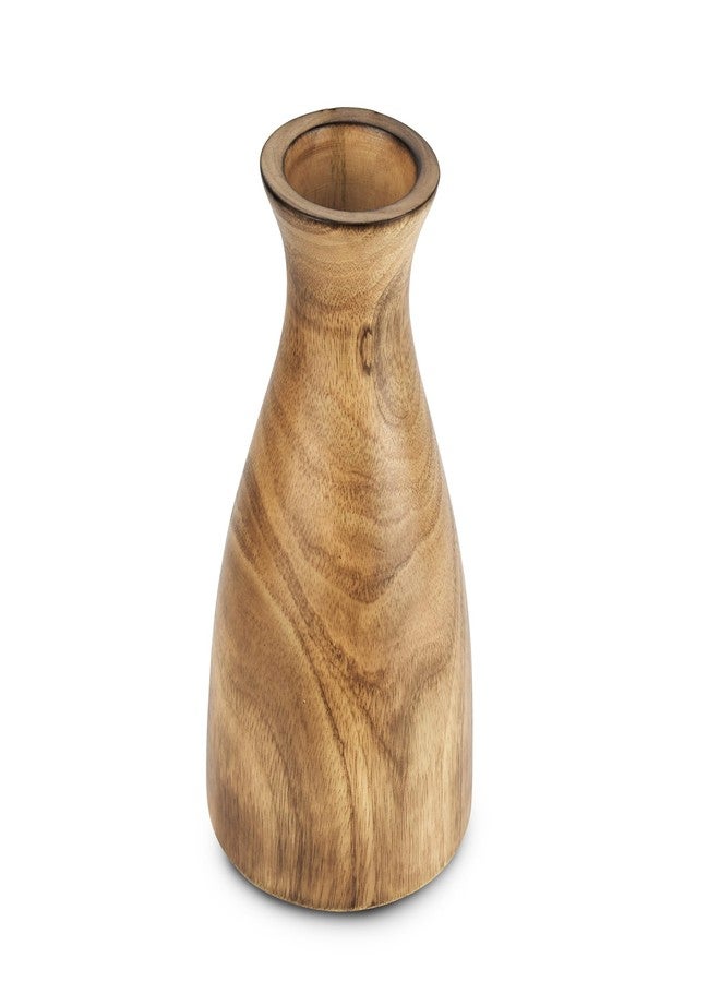 AeraVida Natural Brown Stain Mango Tree Wood Bottle Shaped Slim Vase for Flower, 8 inches - Image 5