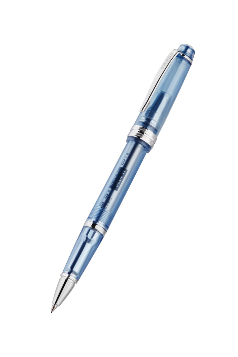 Cross Bailey Light Translucent Navy-Blue Resin Rollerball Pen - Professional Pen for Effortless Writing - Journaling, Note-Taking & More - Black Ink - Easy Handling - Includes Gift Box - Image 5