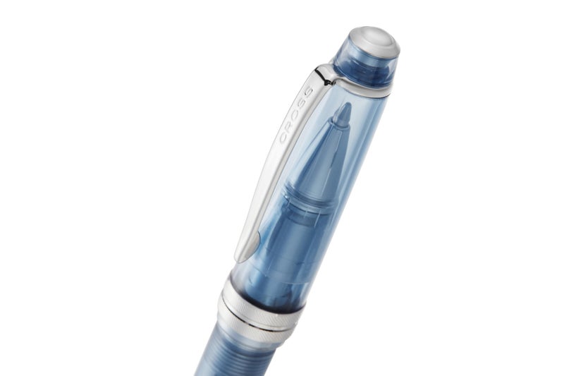 Cross Bailey Light Translucent Navy-Blue Resin Rollerball Pen - Professional Pen for Effortless Writing - Journaling, Note-Taking & More - Black Ink - Easy Handling - Includes Gift Box - Image 2