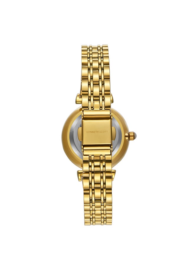 KENNETH SCOTT ساعة كينيث سكوت للنساء بمينا أخضر وعقارب - K23531-GBGG  - Image 3