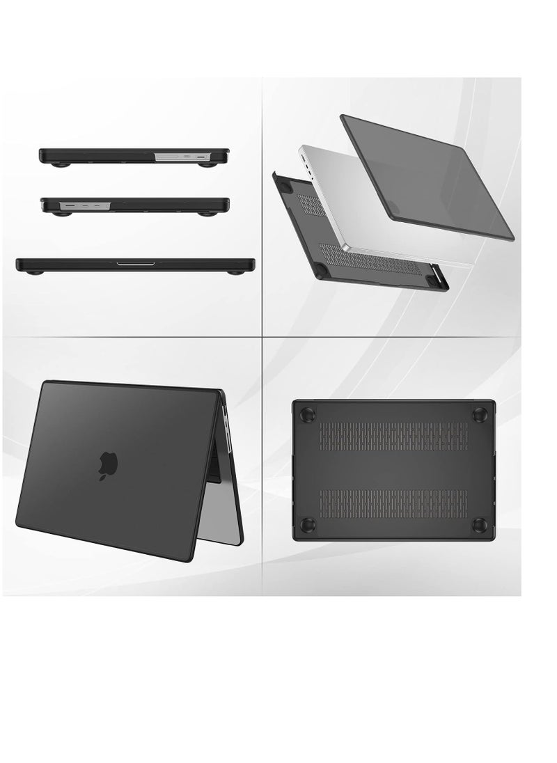 Generic Case Compatible for Macbook Pro 16 inch M3 A2991 M2 A2780 M1 A2485 Pro 2024 2021 Release Plastic Hard Shell case Cover for MacBook Pro 16 inch Color Black  - Image 3
