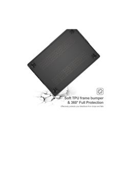 ماركة غير محددة حافظة متوافقة مع ماك بوك برو 16 بوصة M3 A2991 M2 A2780 M1 A2485 إصدار برو 2024-2021، غطاء بلاستيكي صلب لجهاز ماك بوك برو 16 بوصة، اللون أسود  - Image 4