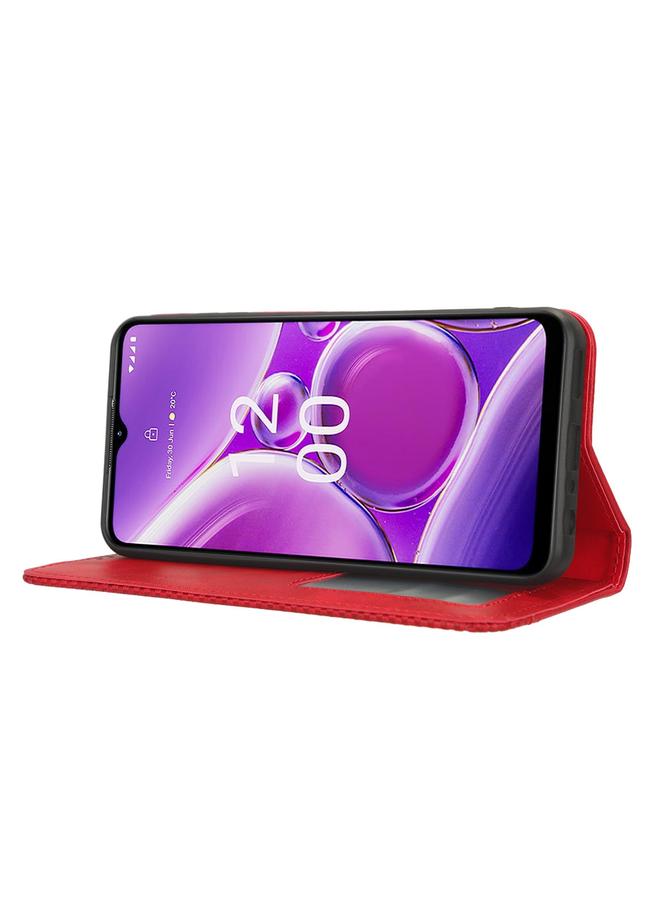 S-TOP Case For Nokia C300 4G Magnetic Buckle Retro Texture Leather Phone Case - Image 5