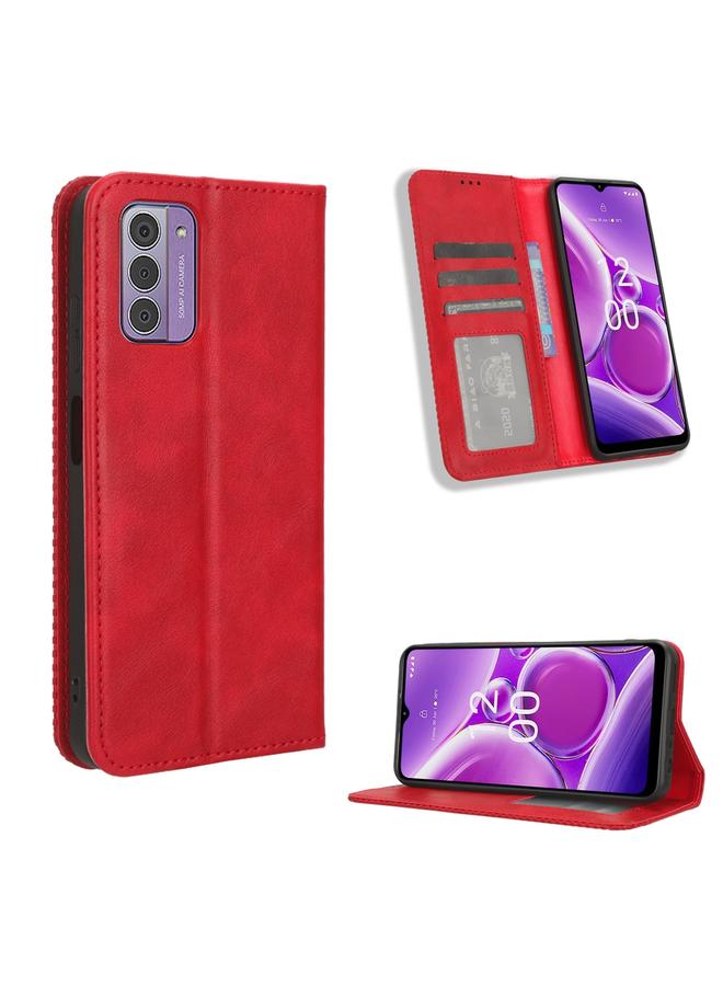 S-TOP Case For Nokia C300 4G Magnetic Buckle Retro Texture Leather Phone Case - Image 1