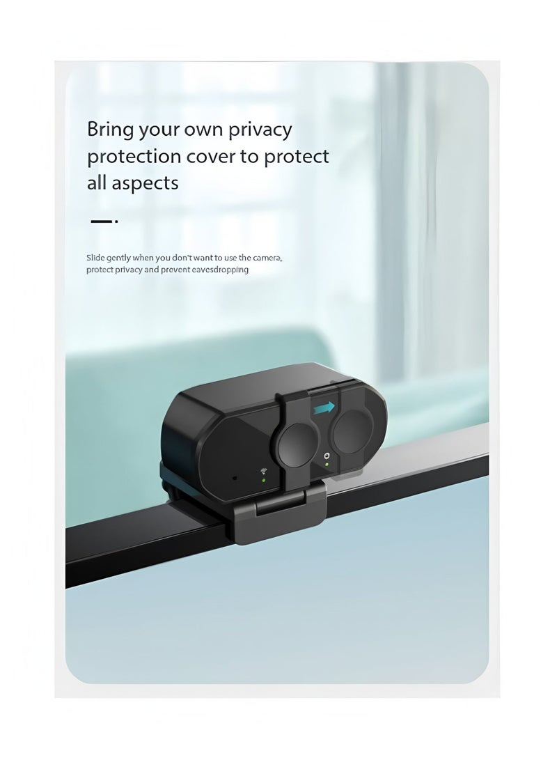 Flyview Webcams 4K USB Web Camera With Microphone Autofocus 4K Camera PC Computer Laptop Live Streaming 1080P Webcam For Video Calling - Image 2