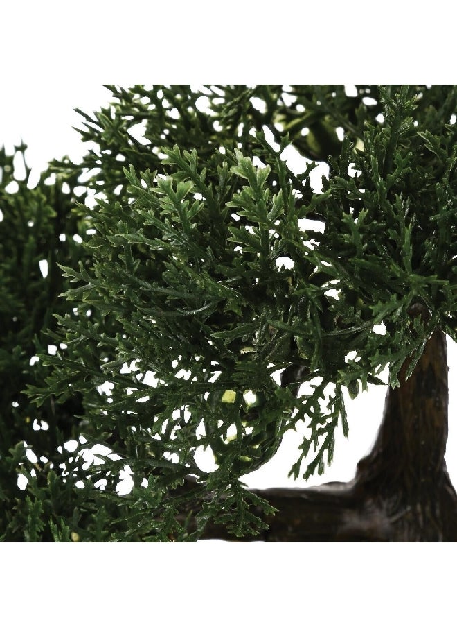 atmosphera Easy Maintenance Realistic Looking Decorative Artificial Bonsai Plant with Pot Green and Black 36 cm 116179  - Image 2