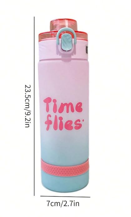 SKOFRI Fridge Water Bottle with Plastic Cap Leak proof breakproof Wide mouth Easy to Clean Best Usage for OfficeSchoolCollege Sports Water Bottle BPA Free Leak Proof 750ml Pink - Image 2