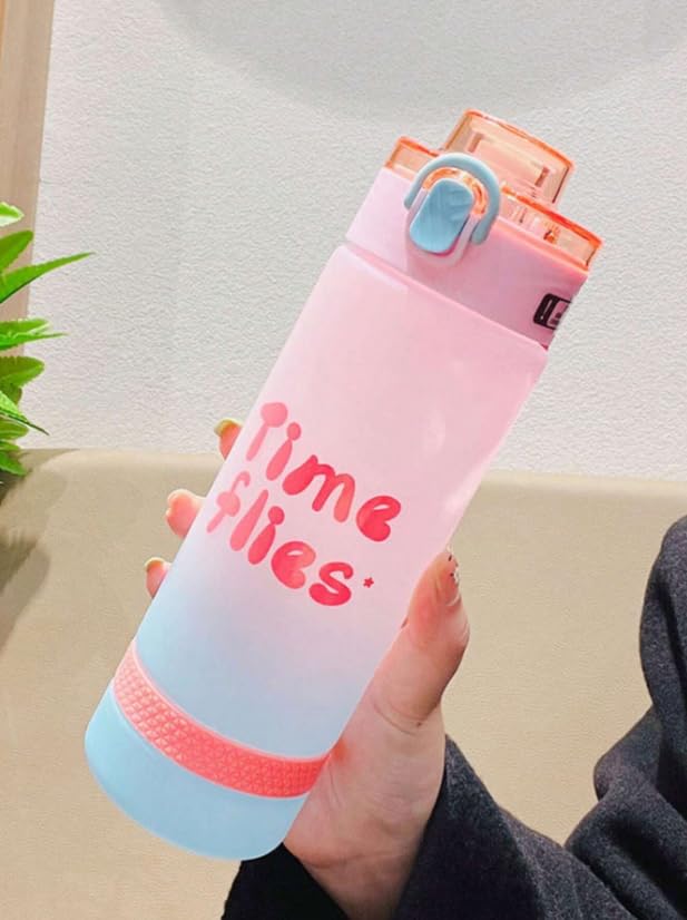 SKOFRI Fridge Water Bottle with Plastic Cap Leak proof breakproof Wide mouth Easy to Clean Best Usage for OfficeSchoolCollege Sports Water Bottle BPA Free Leak Proof 750ml Pink - Image 1