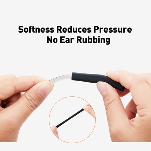 Omnful Glasses Ear Cushion, Non Slip Soft Silicone Eyeglass Ear Cushions, Anti-Slip Comfort Eyeglasses Temple Tips Sleeve Retainer, Comfort Eye Glass Ear Grips, Glasses Accessories (3 Black Pairs) - Image 3