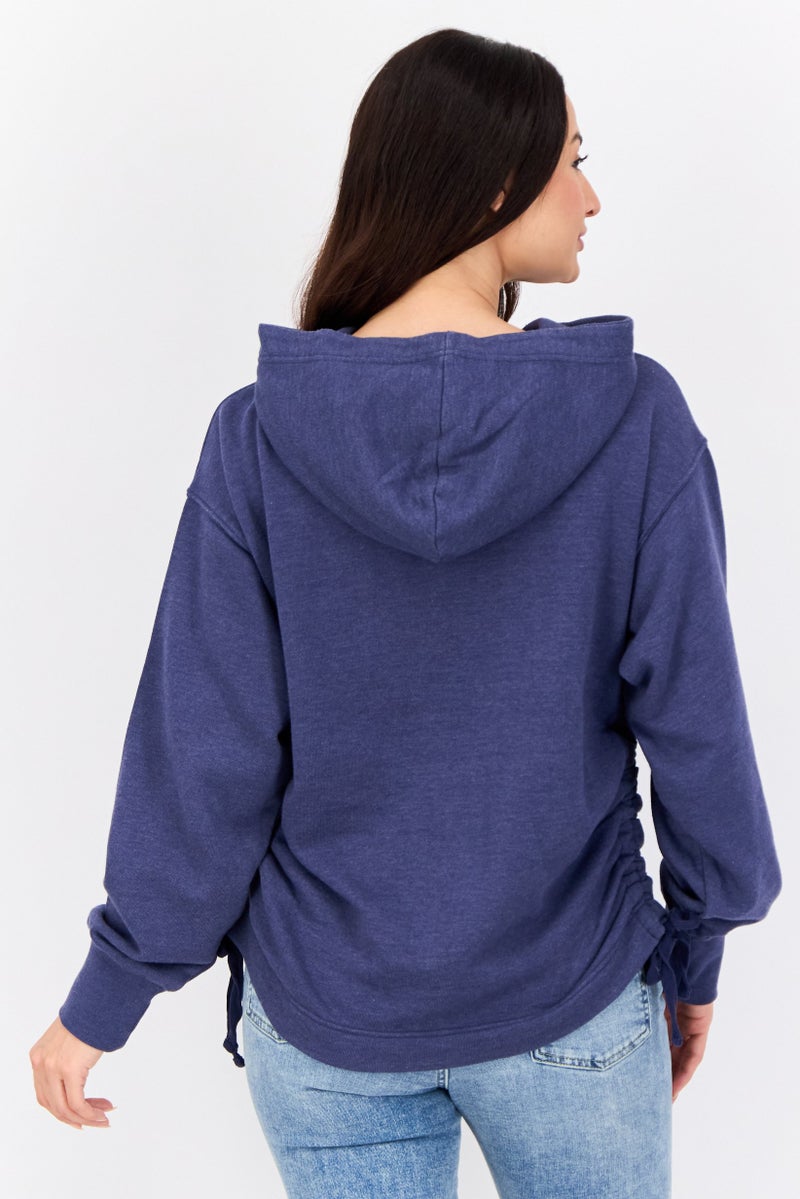 Aerie Women Solid  Long Sleeve Hoodie, Slate Blue - Image 3