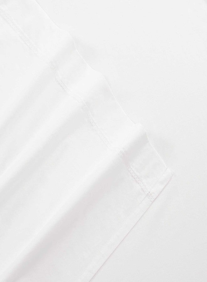 Tommy Bahama - Sheets, Cotton Percale Bedding with Matching Pillowcases, Crisp & Breathable, Deep Pocket, Fully Elasticized (Solid White, King) - Image 5