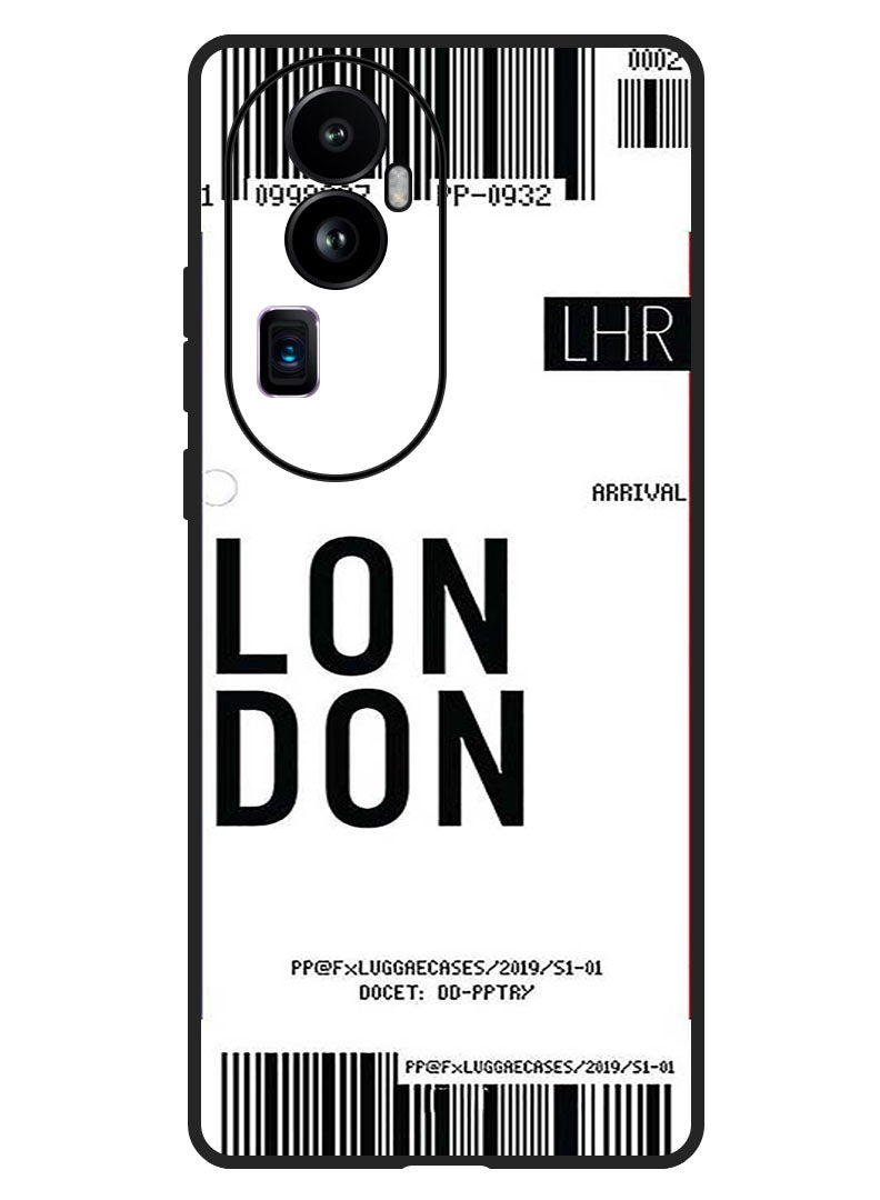 Theodor Protective Case Anti Scratch Shock Proof Bumper Cover For Oppo Reno 10 Pro Plus London boarding pass - Image 1