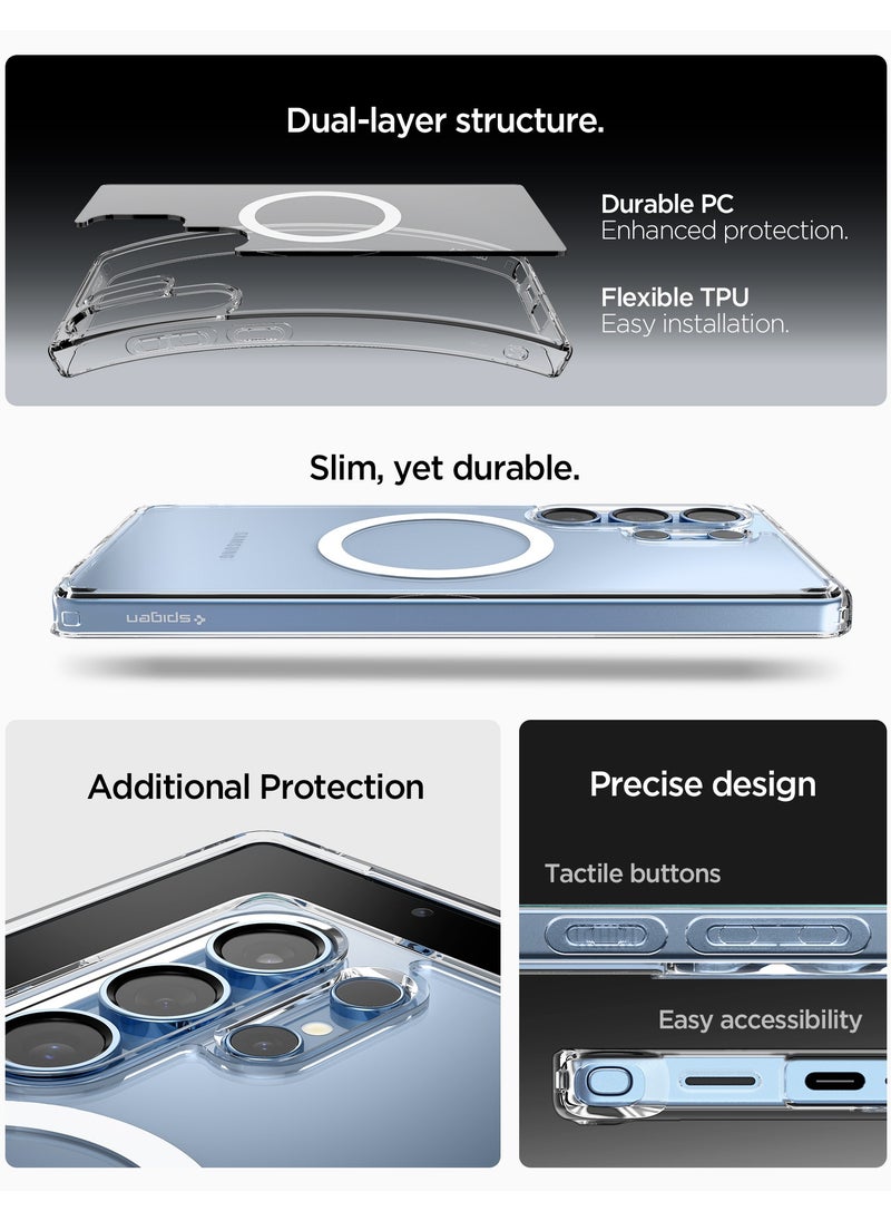 Ultra Hybrid MagFit for Samsung Galaxy S25 ULTRA Case Cover with MagSafe (2025) - Clear White