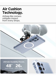 Spigen Ultra Hybrid MagFit for Samsung Galaxy S25 ULTRA Case Cover with MagSafe (2025) - Clear White  - Image 5