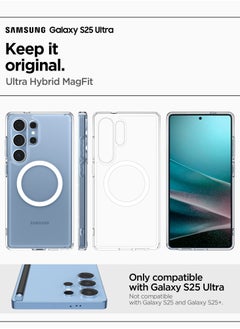 Spigen Ultra Hybrid MagFit for Samsung Galaxy S25 ULTRA Case Cover with MagSafe (2025) - Clear White  - Image 2