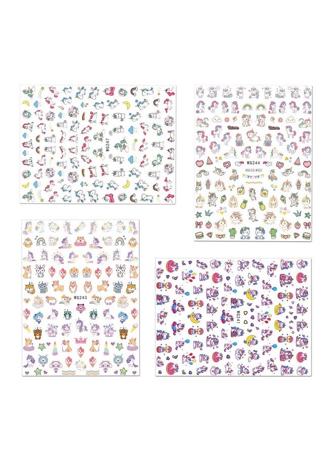 كونسيت ملصقات أظافر (1200 تصميم) ملصقات فنية ذاتية اللصق ثلاثية الأبعاد لأظافر قوس قزح الماسية لتزيين الأظافر للأطفال والبنات وحفلات أعياد الميلاد هدية لصالون الأظافر - Image 3