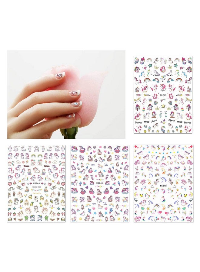 كونسيت ملصقات أظافر (1200 تصميم) ملصقات فنية ذاتية اللصق ثلاثية الأبعاد لأظافر قوس قزح الماسية لتزيين الأظافر للأطفال والبنات وحفلات أعياد الميلاد هدية لصالون الأظافر - Image 5